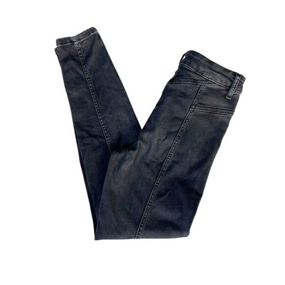 We The Free Women’s Sz 27 Black Multi Seam Straight Leg Denim Jeans - Picture 9 of 9